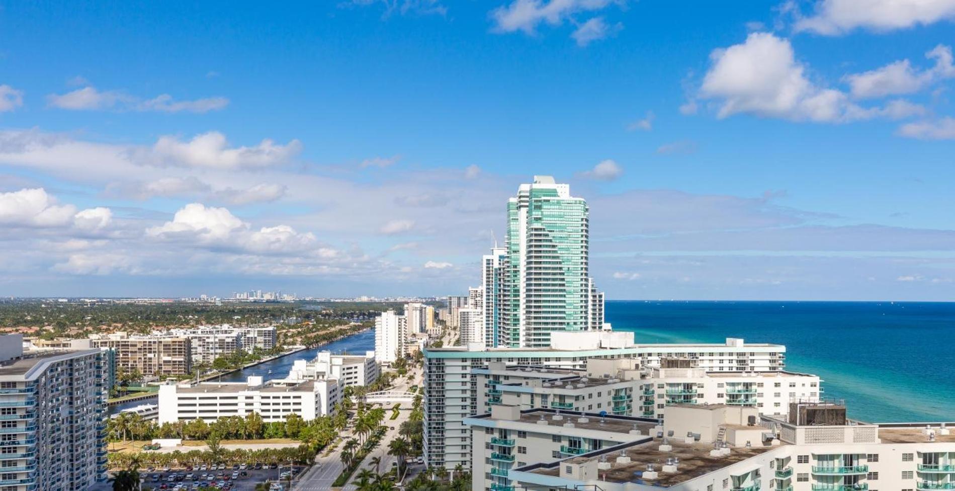 Ocean View 1 Bed On The Beach 19Th Floor Hollywood Hallandale Beach Ngoại thất bức ảnh